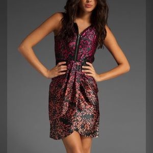 CYNTHIA STEFFE Sleeveless Zip Front Sue Dress 10